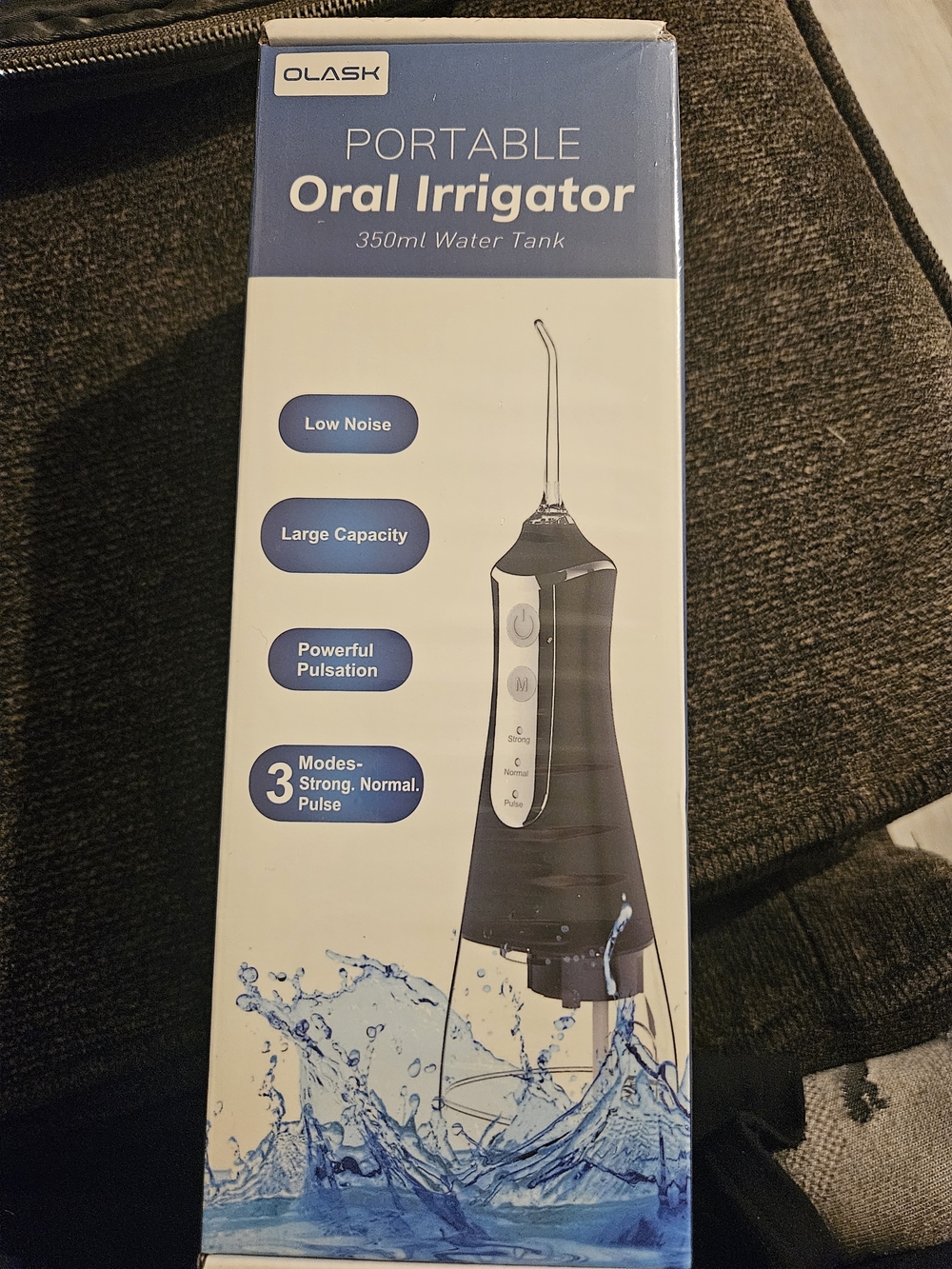Portable Oral Irrigator in Black - 350ml Water Tank